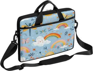 Boho Dragonflies Flowers 15 Inch Laptop Bag Laptop Shoulder Bag Computer Cases for Laptops or Tablets