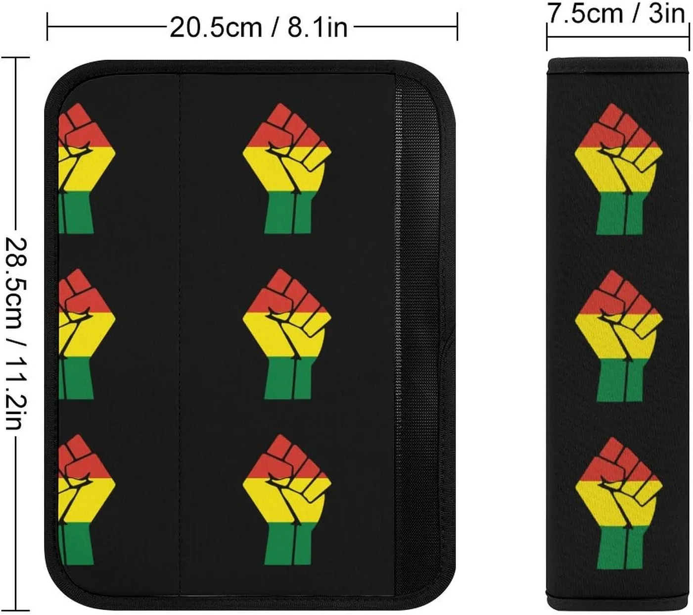 Bolivia Flag Resist Fashion Car Seat Belt Cover Pad for Shoulder Bag Camera Soft Comfort Accessories 2PCS