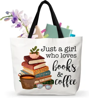 Book Lover Gifts, Reusable Grocery Bag,Gifts For Women Friends Girls Reader Bookish Bookworm Librarian Book Nerd