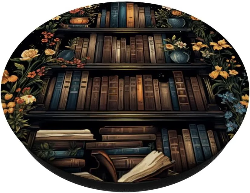 Book Lover Libraries Bookworm Reading Literature Librarian PopSockets Adhesive PopGrip
