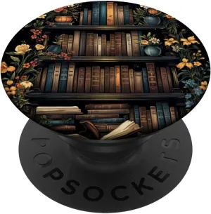 Book Lover Libraries Bookworm Reading Literature Librarian PopSockets Adhesive PopGrip