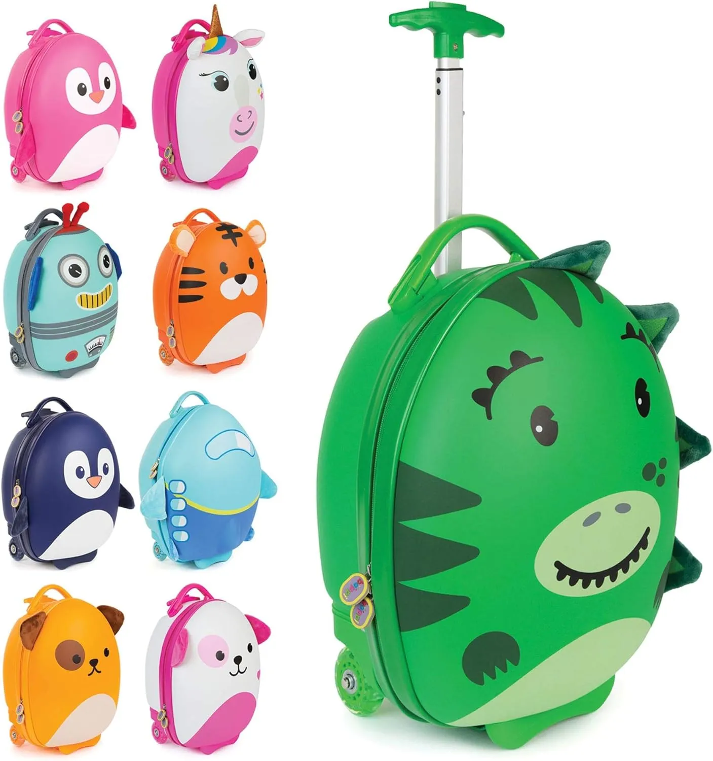 boppi Tiny Trekker Kids Luggage Travel Suitcase Carry On Cabin Bag Holiday Pull Along Trolley Lighweight Wheeled Holdall 17 Litre Hand Case American Airlines Underseat Compliant American Airlines Underseat Compliant