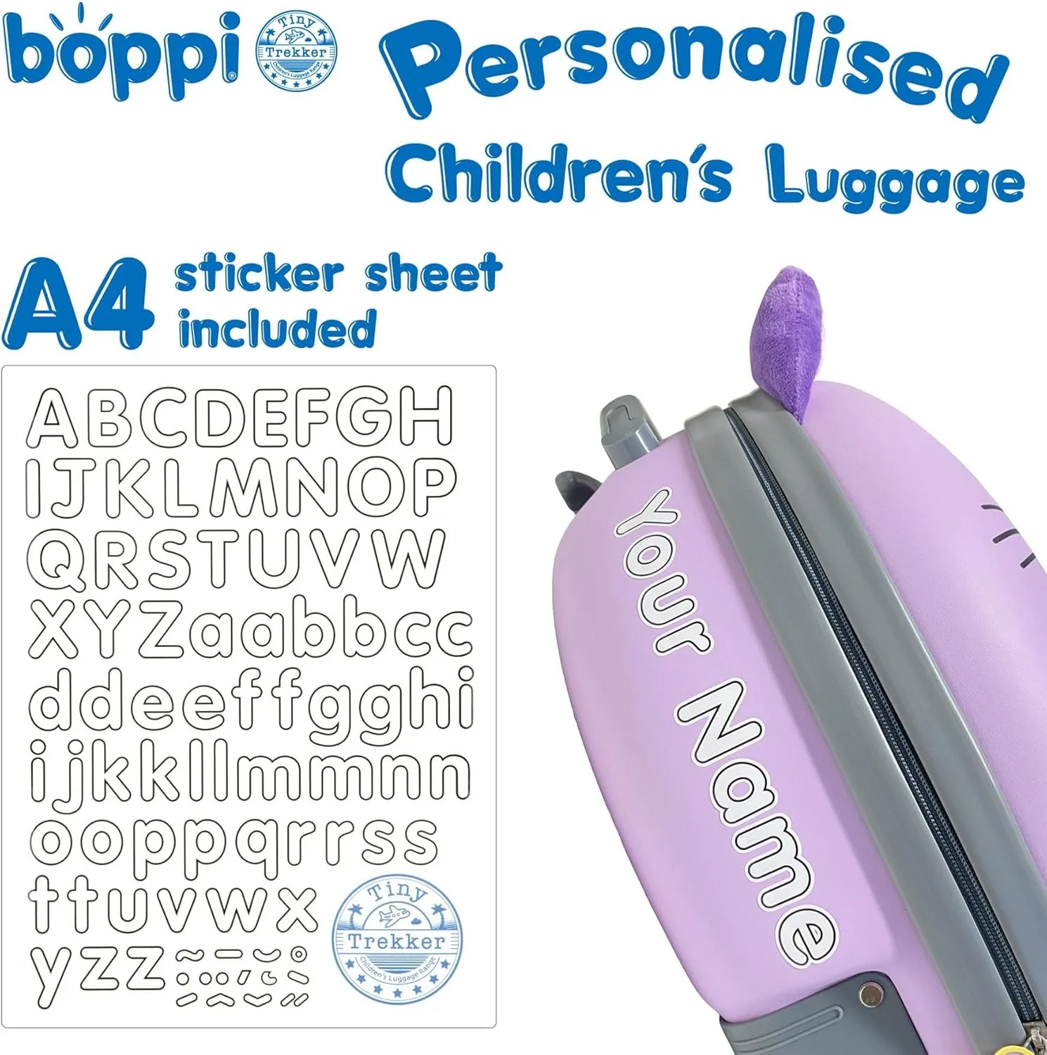 boppi Tiny Trekker Kids Luggage Travel Suitcase Carry On Cabin Bag Holiday Pull Along Trolley Lighweight Wheeled Holdall 17 Litre Hand Case American Airlines Underseat Compliant American Airlines Underseat Compliant