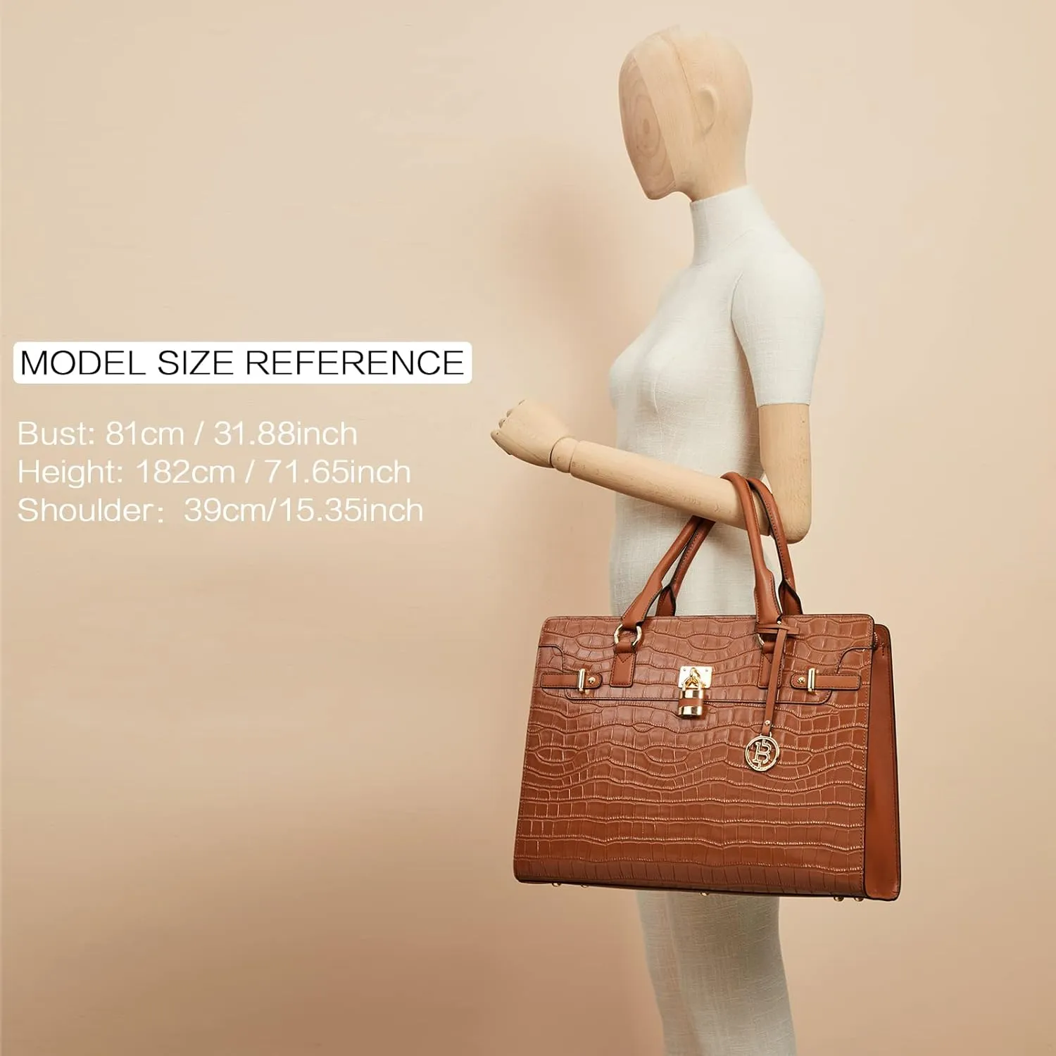 BOSTANTEN Briefcase for Women 15.6 inch Leather Laptop Bag Vintage Slim Lawyer Business Bag Stylish Work Purse