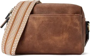 BOSTANTEN Laptop Tote Bag for Women Work Bag Professional 15.6 inch Leather Briefcase Business Office Purse Shoulder Bag and Small Crossbody Purse for Women Triple Zip Cell Phone Leather Shoulder Han