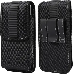 BoxWave Case Compatible with Meizu 21 - ToughCarry Holster Case, Heavy Duty Protective Belt Buckle Holster Rugged - Jet Black