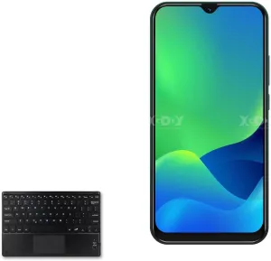 BoxWave Keyboard Compatible with Xgody K30S - SlimKeys Bluetooth Keyboard with Trackpad, Portable Slim TouchPad - Jet Black