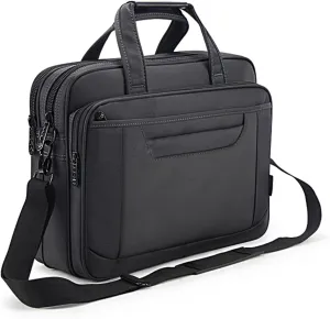 Briefcase Bag 15.6 Inch Laptop Messenger Bag Business Office Bag for Men Women, Waterproof Stylish Nylon Multi-Functional Shoulder Bag fit for Computer Notebook MacBook Hp Dell Lenovo Asus Apple Acer