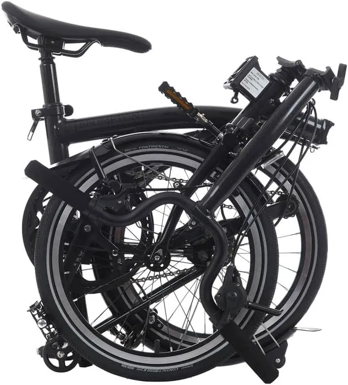 Brompton Superlight Folding Commuter Bike P Line 4-Speed | Compact Urban Bike for Adults, Titanium Rear Frame
