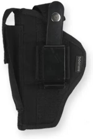 Bulldog Cases Nylon Hip Holster|Sizes for Revolver and Semi-Auto| Fits Glock, S&W, Ruger, Springfield, Taurus |