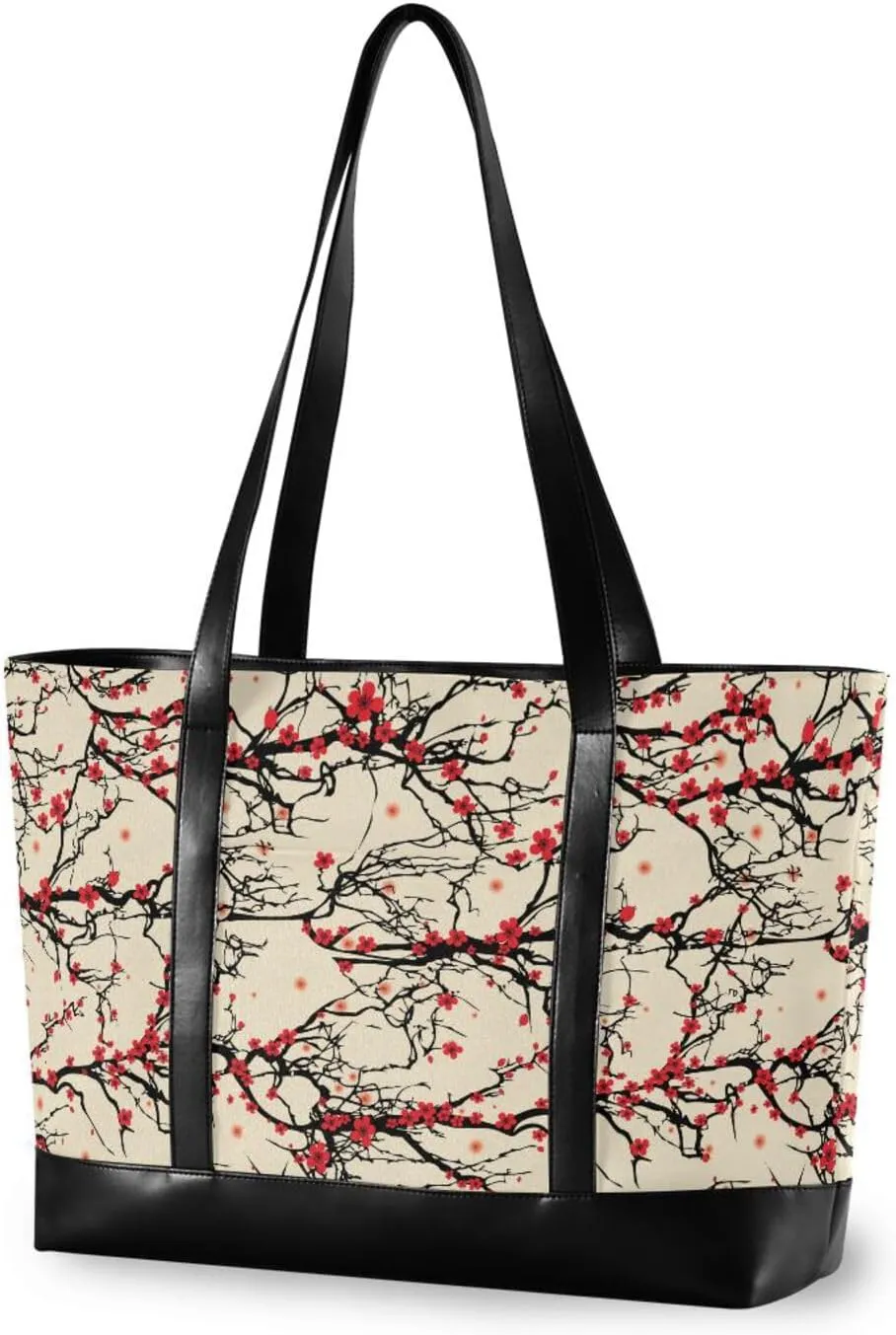 Butterflies Laptop Tote Bag for Women Travel Work Bag Handbags Purse Canvas Teacher Tote Bags with Zipper