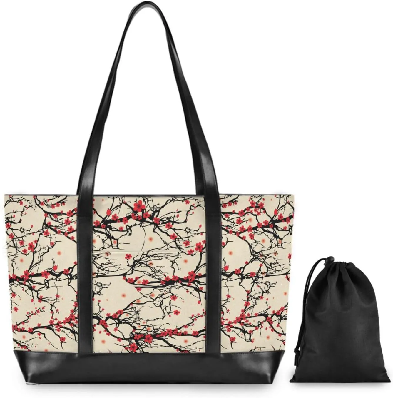Butterflies Laptop Tote Bag for Women Travel Work Bag Handbags Purse Canvas Teacher Tote Bags with Zipper