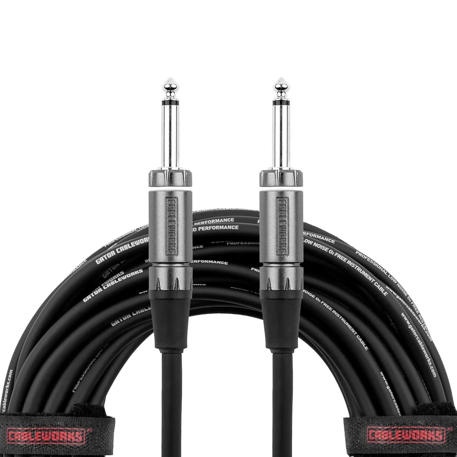 by Gator Cases Composer Series Deluxe 10 Foot Straight to Straight Guitar Instrument Cable, (GCWC-INS-10)