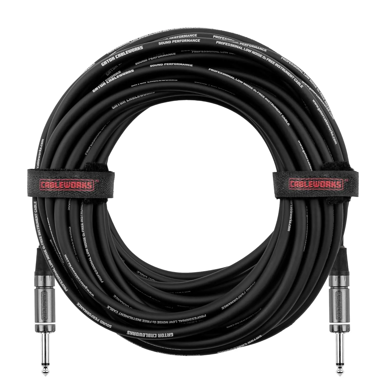 by Gator Cases Composer Series Deluxe 10 Foot Straight to Straight Guitar Instrument Cable, (GCWC-INS-10)