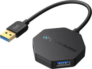Cable Matters Ultra Mini 4 Port USB Hub (USB 3.0 Hub, USB 3 Hub)