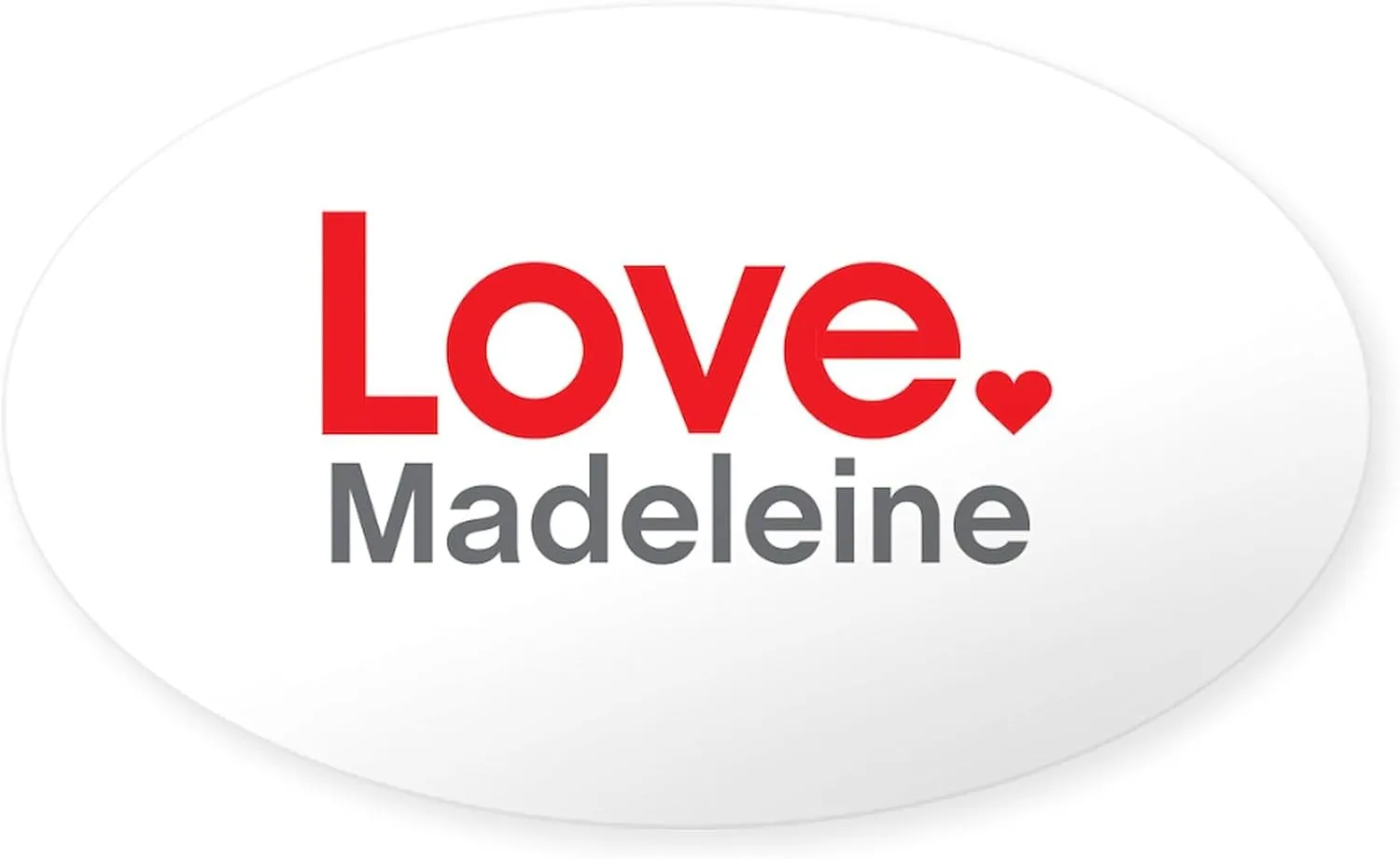 CafePress Love Madeleine Sticker Oval Car Bumper Sticker(10-Pack)