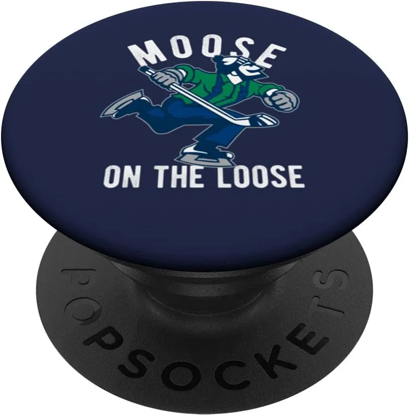 Canuck Moose Ice Hockey Canadian for Canada Team Fans PopSockets Swappable PopGrip