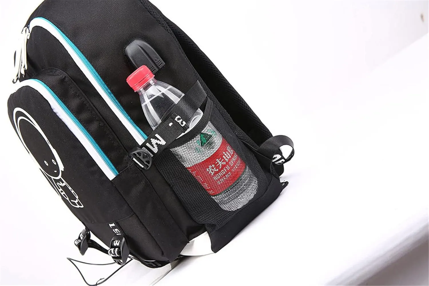 Canvas Korean Backpack Daypack Laptop Bag Student Rucksack School Bag with USB port 3
