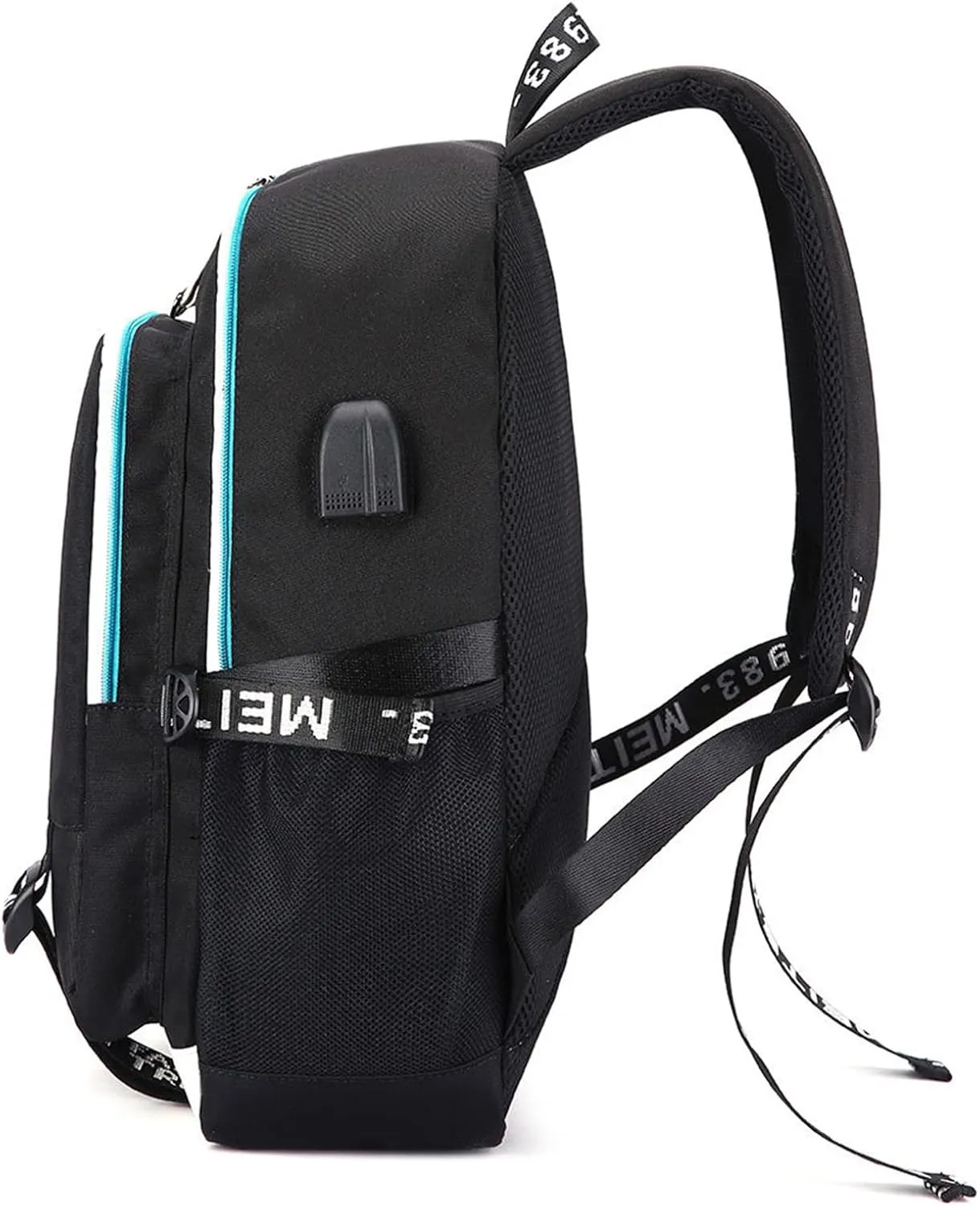 Canvas Korean Backpack Daypack Laptop Bag Student Rucksack School Bag with USB port 3