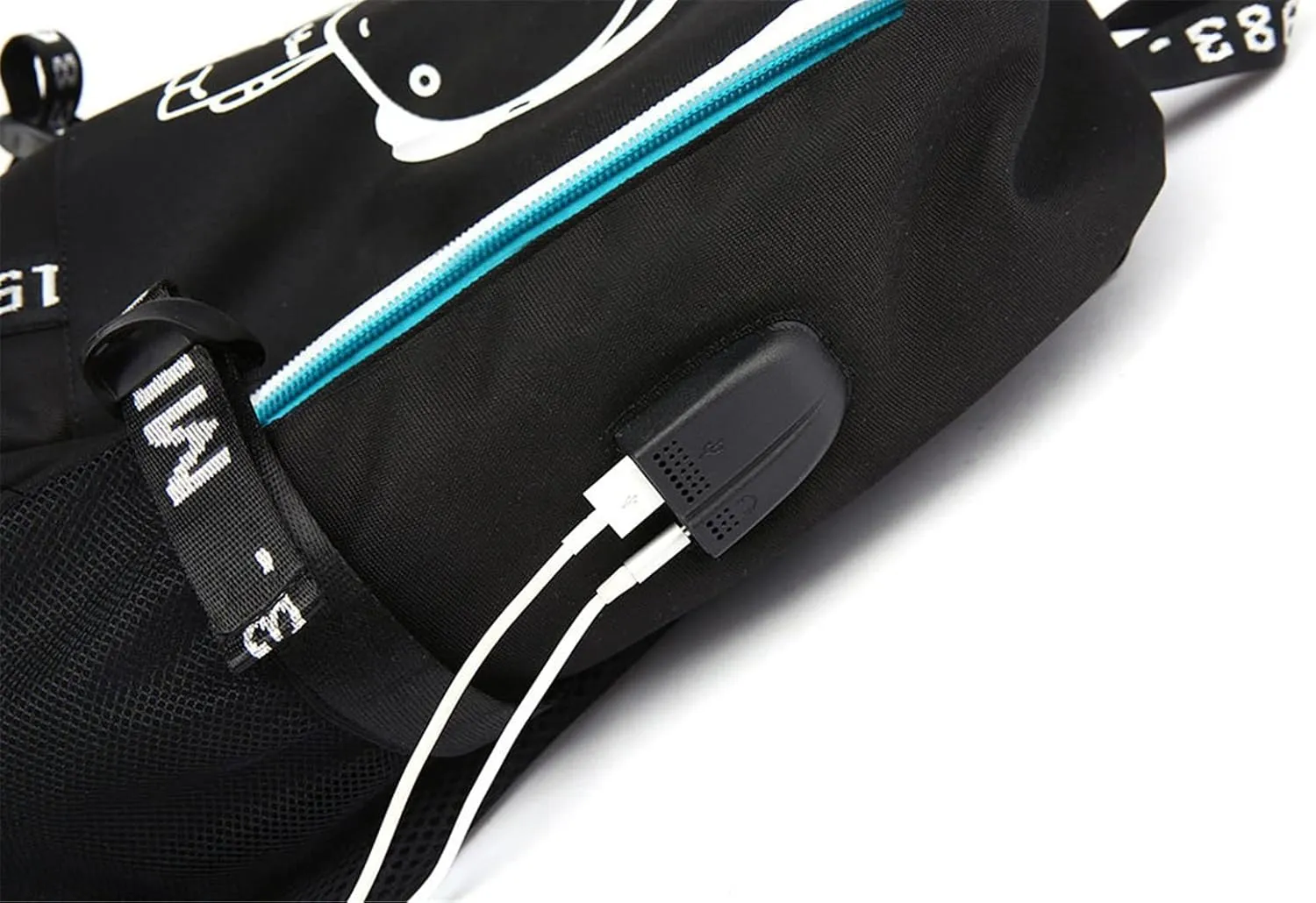 Canvas Korean Backpack Daypack Laptop Bag Student Rucksack School Bag with USB port 3