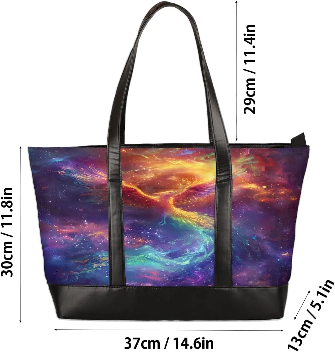 Canvas Laptop Tote Bag for Women Animal Swan Love Heart 15.6 Inch Large Capacity Computer Bag
