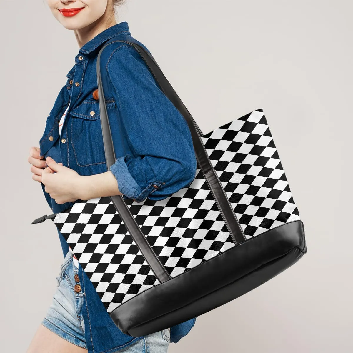 Canvas Laptop Tote Bag for Women Bee Honey Animal Cute 15.6 Inch Large Capacity Computer Bag