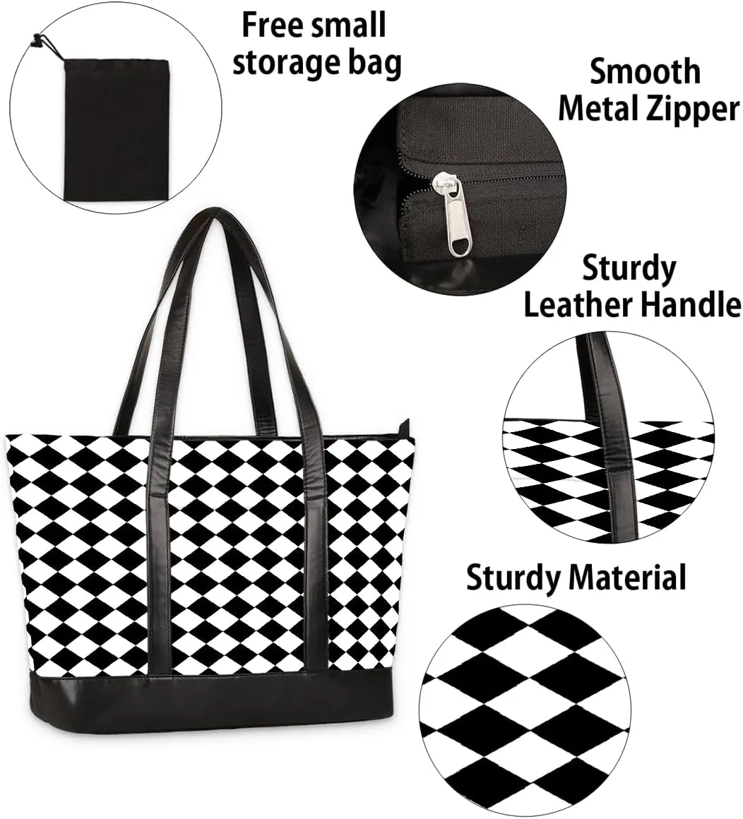 Canvas Laptop Tote Bag for Women Bee Honey Animal Cute 15.6 Inch Large Capacity Computer Bag