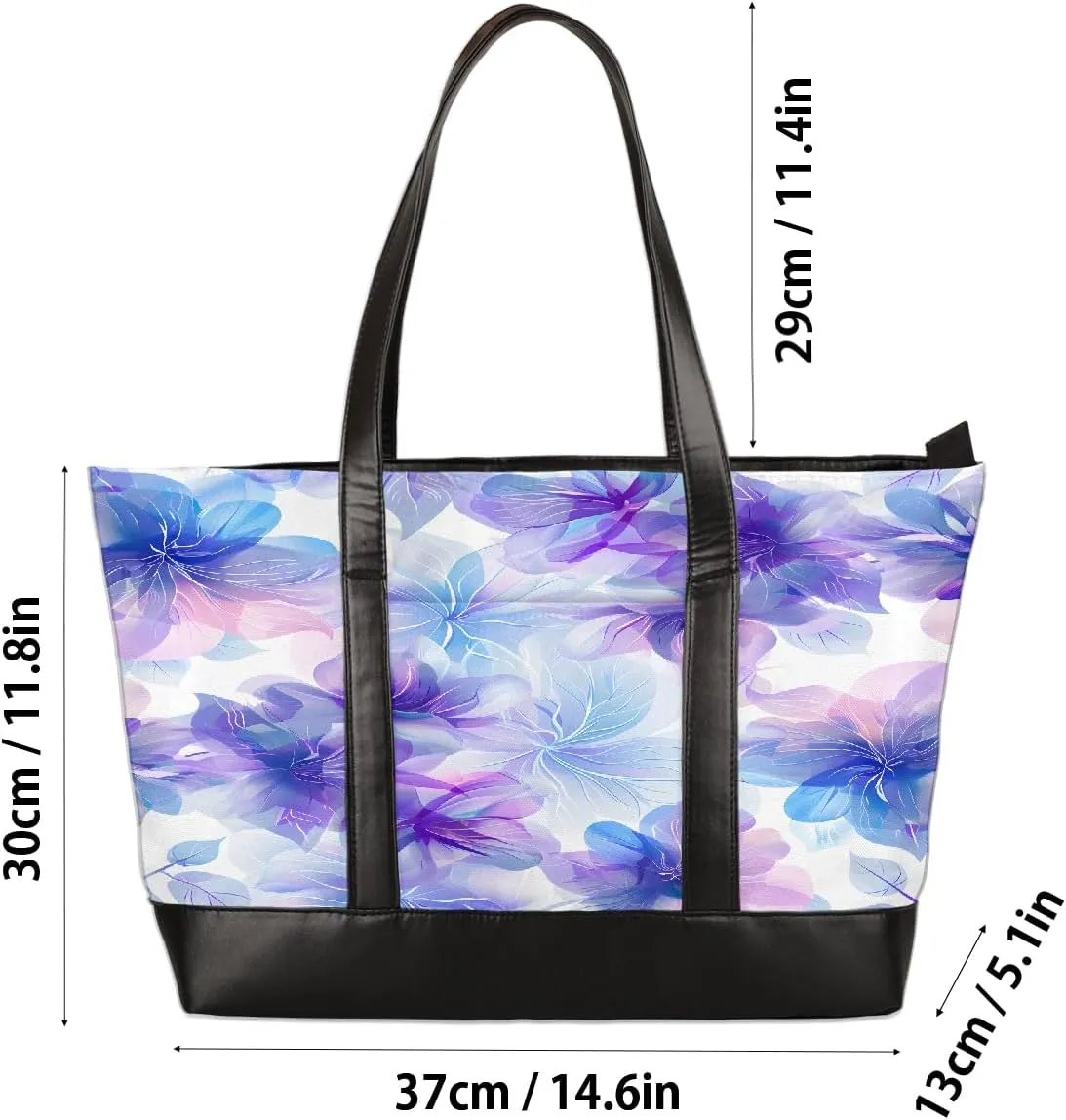 Canvas Laptop Tote Bag for Women Education Book Bookshelf Retro 15.6 Inch Large Capacity Computer Bag