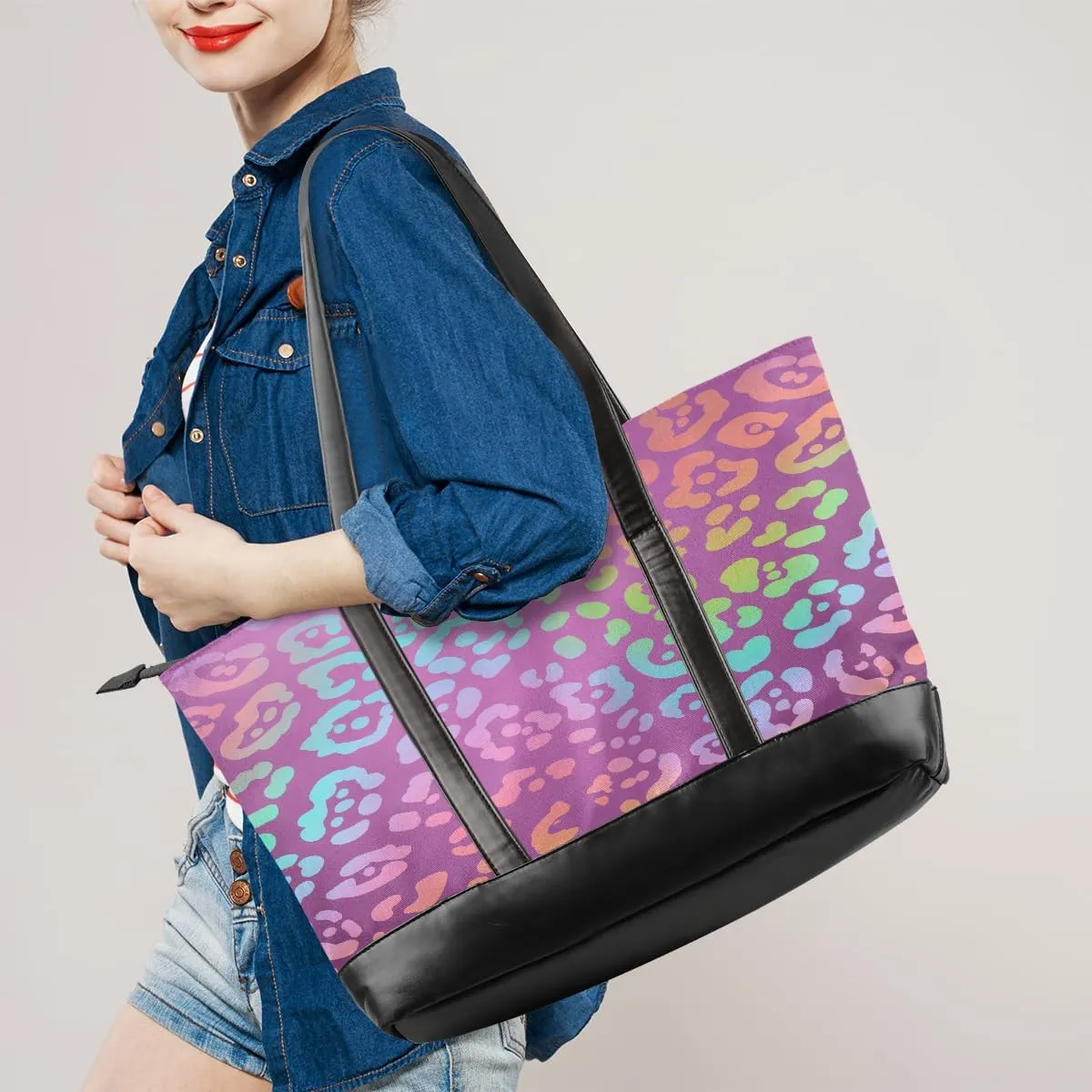 Canvas Laptop Tote Bag for Women Flower Sunflowers Flag 15.6 Inch Large Capacity Computer Bag