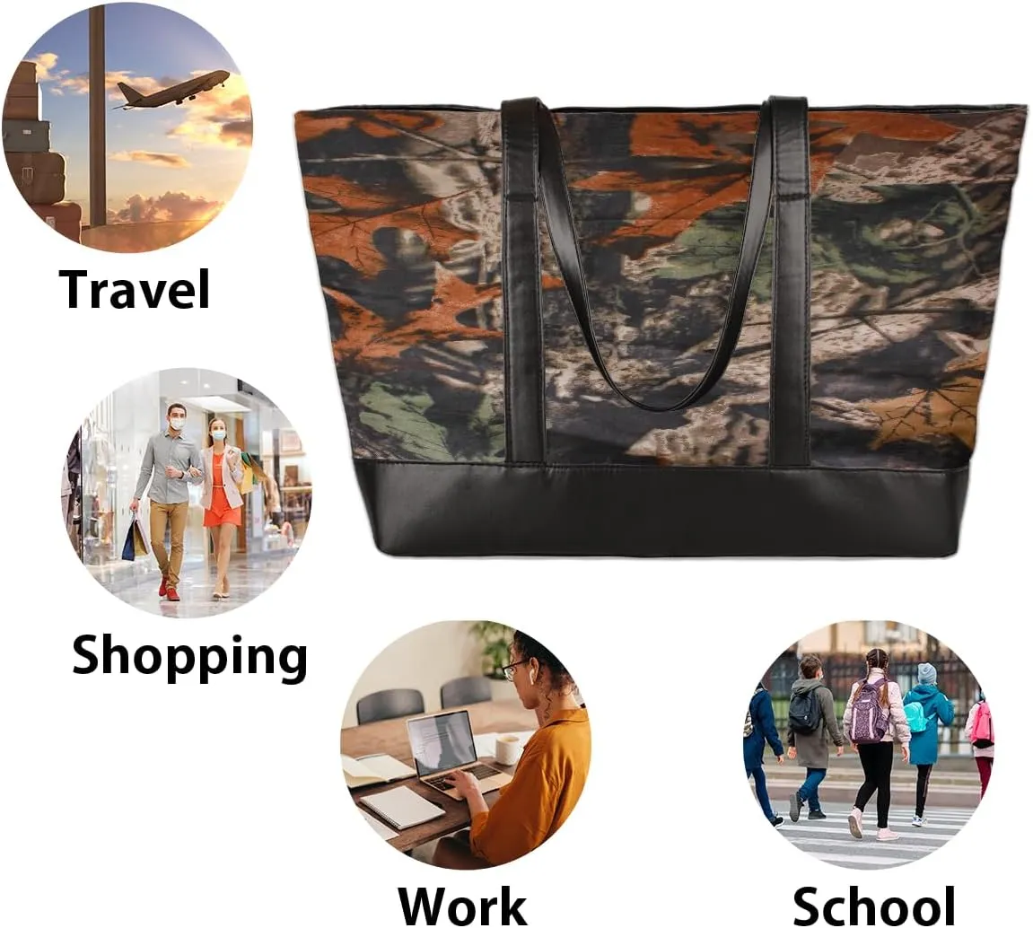 Canvas Laptop Tote Bag for Women Flower Sunflowers Flag 15.6 Inch Large Capacity Computer Bag