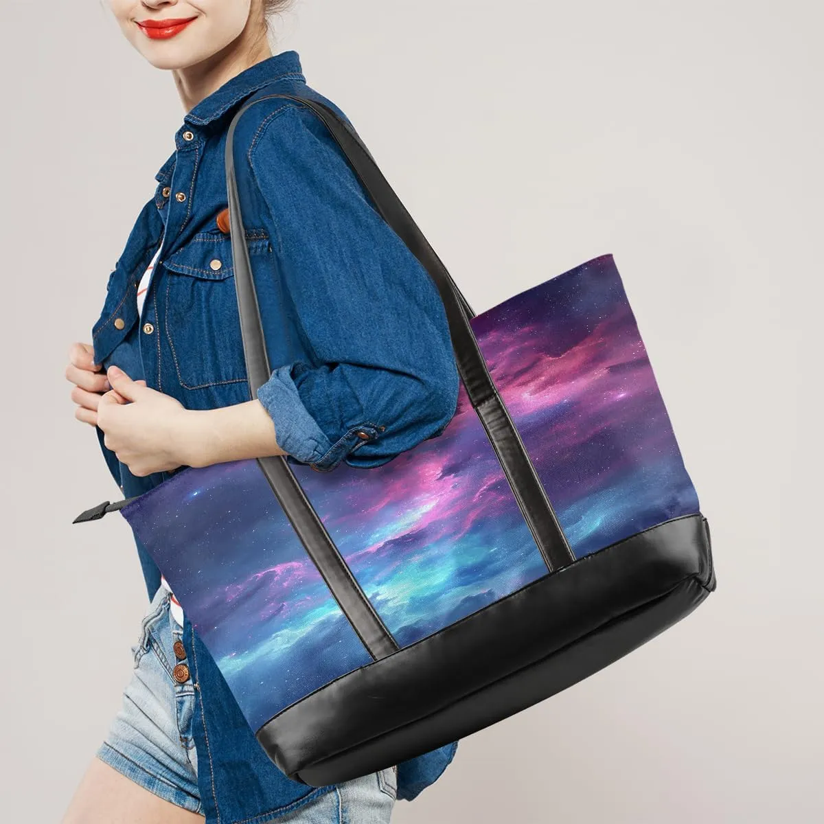 Canvas Laptop Tote Bag for Women Fruit Lemon Yellow Realistic 15.6 Inch Large Capacity Computer Bag