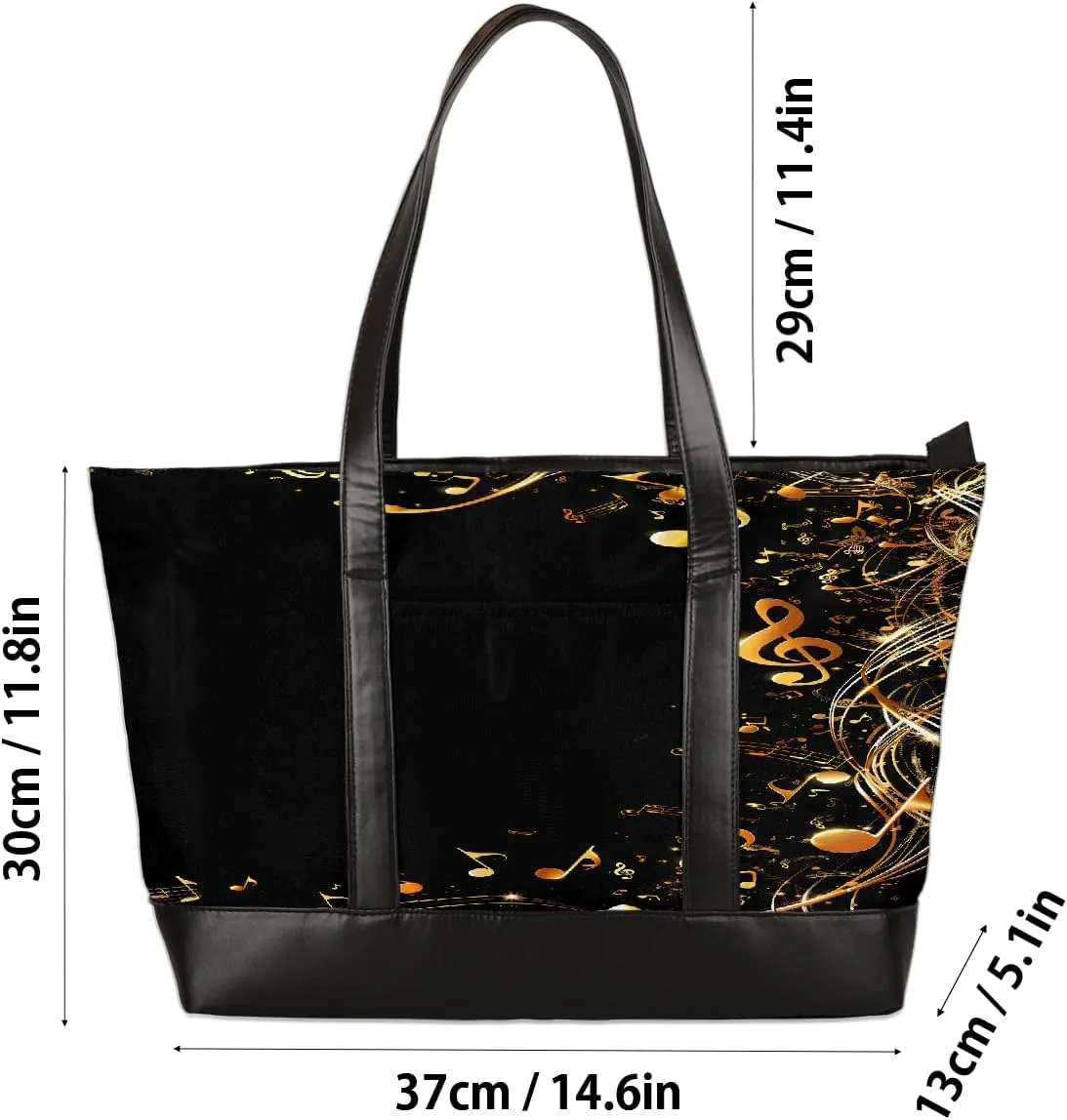 Canvas Laptop Tote Bag for Women Heart Print Snowflake Red 15.6 Inch Large Capacity Computer Bag
