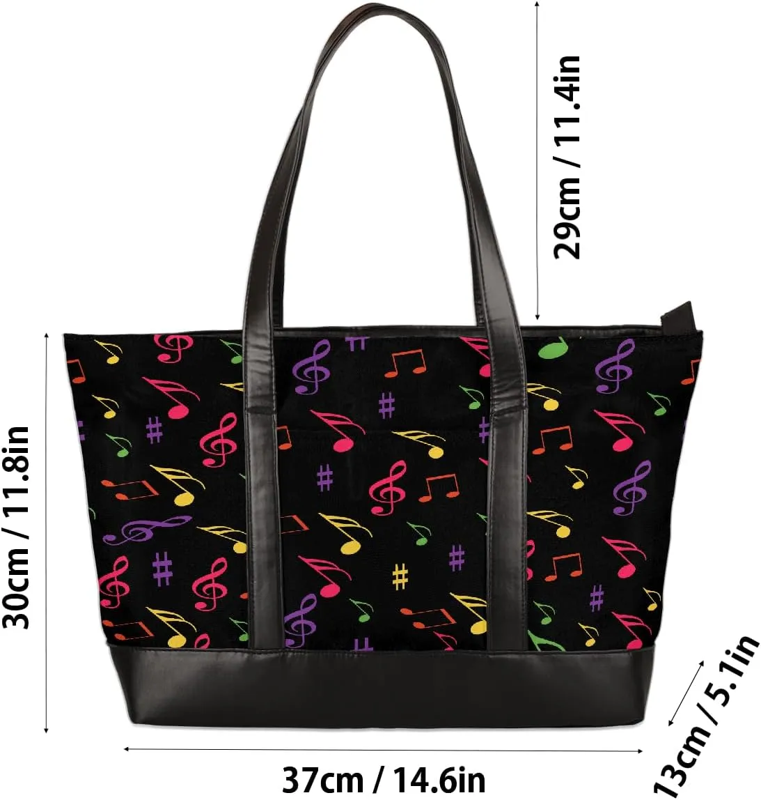 Canvas Laptop Tote Bag for Women Wood Blue Seaside 15.6 Inch Large Capacity Computer Bag
