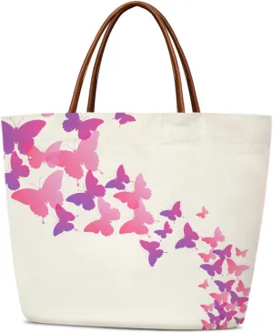 Canvas Tote Bag Aesthetic Tote Bag for Women Teens Reusable Grocery Shopping Bag With Handles Cute Animal Tote Bag