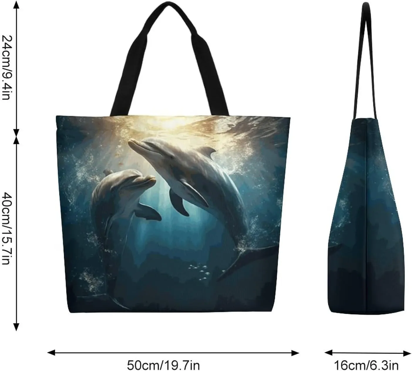 Canvas Tote Bag Large Women Casual Shoulder Bag Handbag Reusable Beach Shopping Grocery Bag For Outdoors