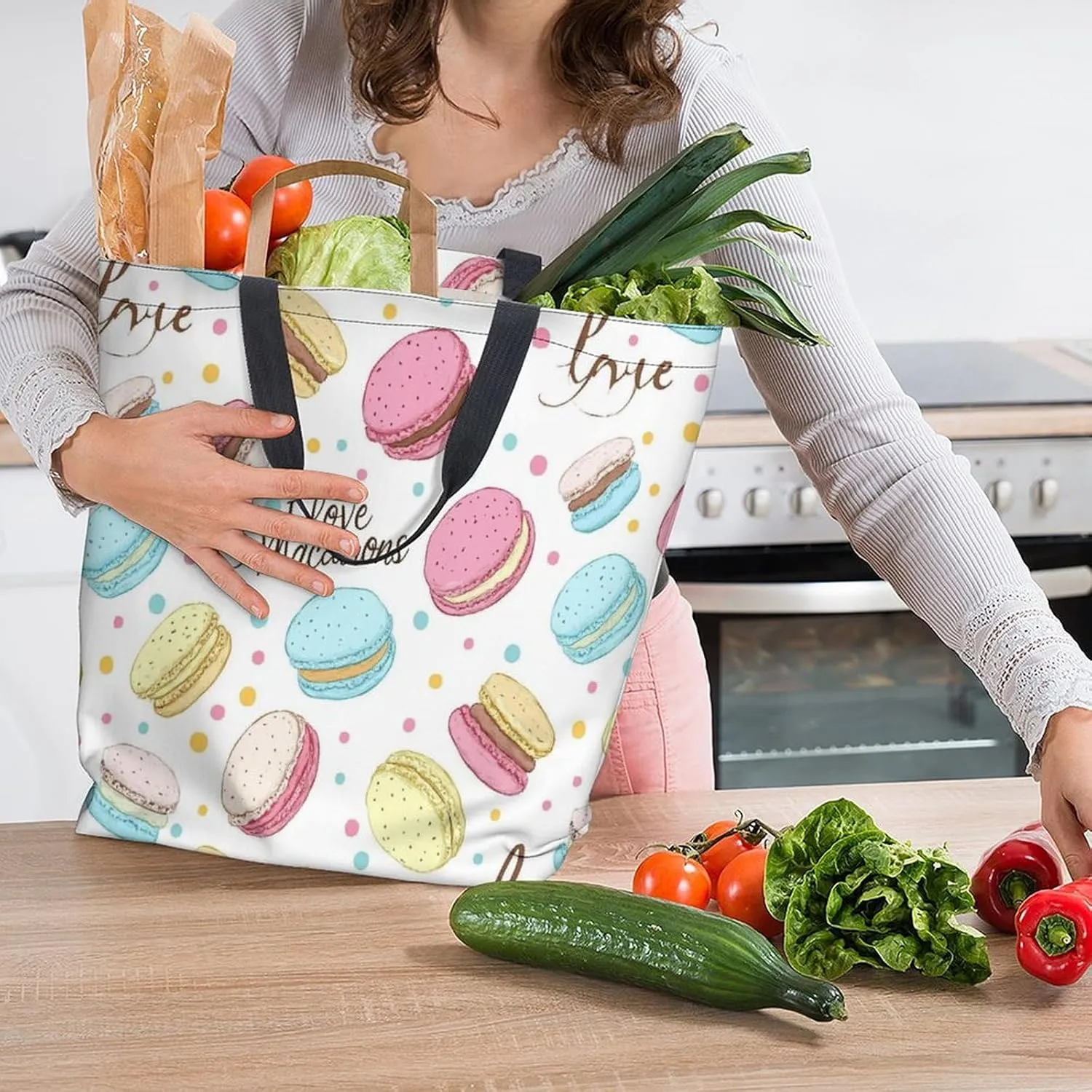 Canvas Tote Bag Large Women Casual Shoulder Bag Handbag Reusable Beach Shopping Grocery Bag For Outdoors