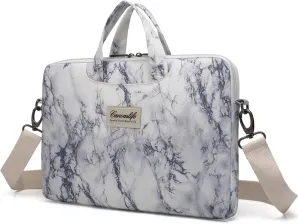 canvaslife Marble pattern Canvas Laptop Shoulder Messenger Bag Case Sleeve for 11 Inch 12 Inch 13 Inch Laptop and 11/12/ 13