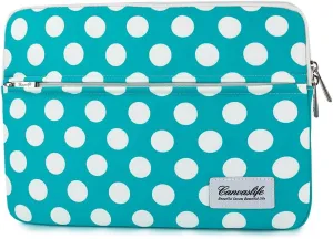 Canvaslife Waterproof Pattern 13-inch Laptop Sleeve with Pocket 13-inch 13.3-inch Laptop 13-Sleeve (Blue dot)