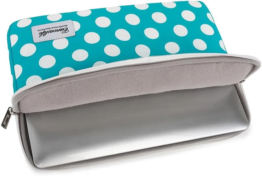 Canvaslife Waterproof Pattern 13-inch Laptop Sleeve with Pocket 13-inch 13.3-inch Laptop 13-Sleeve (Blue dot)
