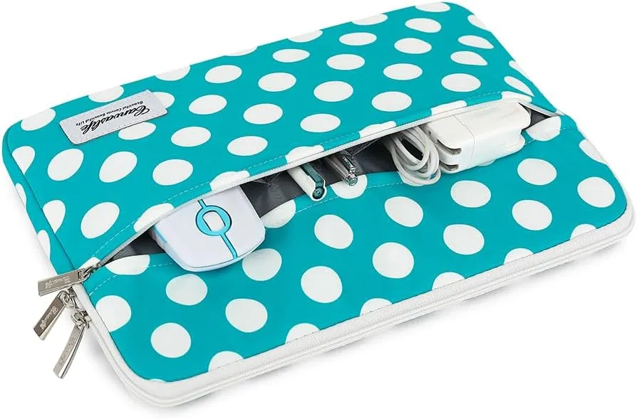 Canvaslife Waterproof Pattern 13-inch Laptop Sleeve with Pocket 13-inch 13.3-inch Laptop 13-Sleeve (Blue dot)