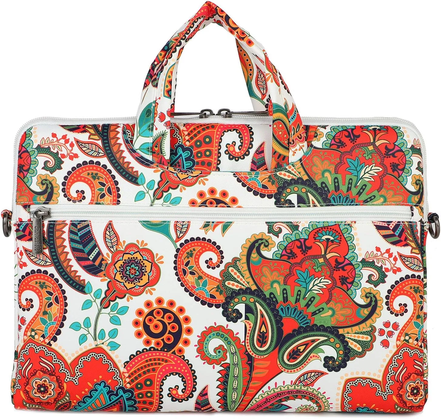 Canvaslove Paisley Pattern Lightweight Waterproof Laptop Shoulder Bag Sleeve Case for MacBook Pro 16 inch and 15 inch-15.6 inch Laptop