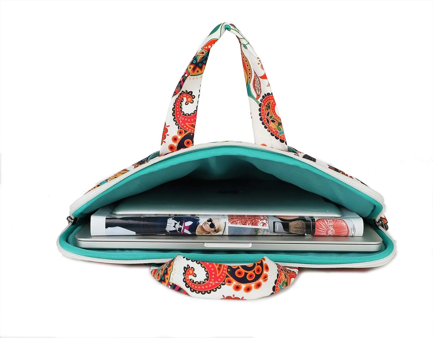 Canvaslove Paisley Pattern Lightweight Waterproof Laptop Shoulder Bag Sleeve Case for MacBook Pro 16 inch and 15 inch-15.6 inch Laptop