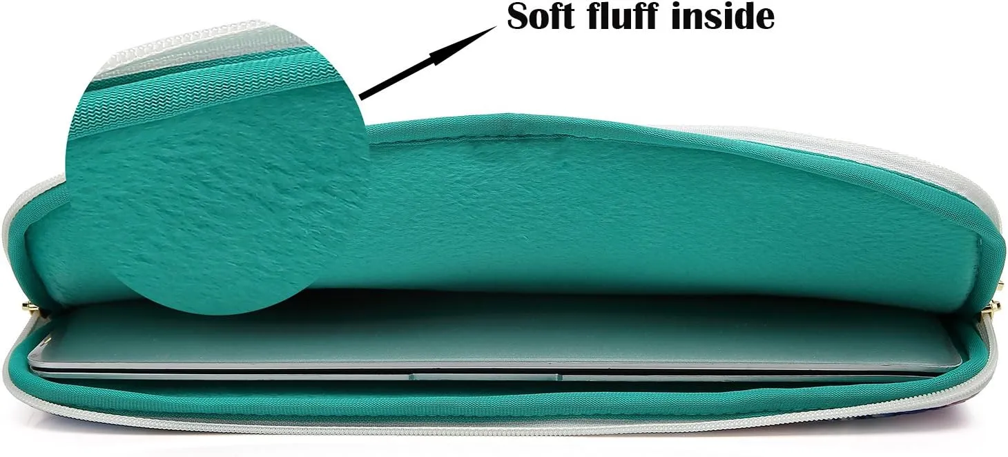 Canvaslove Pink Chrysanthemum Laptop Sleeve Case Bag With Pocket for MacBook Pro 14 inch,Surface Laptop 14.4 inch and HP Lenovo Dell ASUS Acer 14 inch Laptop Computer