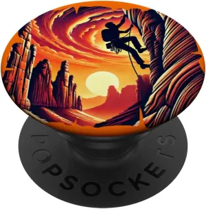 Canyon Climber - Red Rock Desert Climbing Adventure PopSockets Adhesive PopGrip