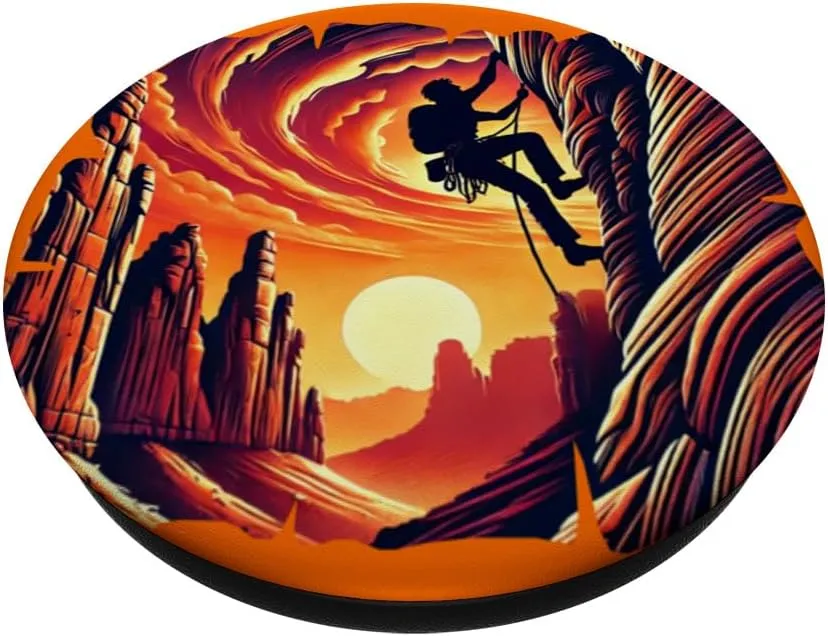 Canyon Climber - Red Rock Desert Climbing Adventure PopSockets Adhesive PopGrip