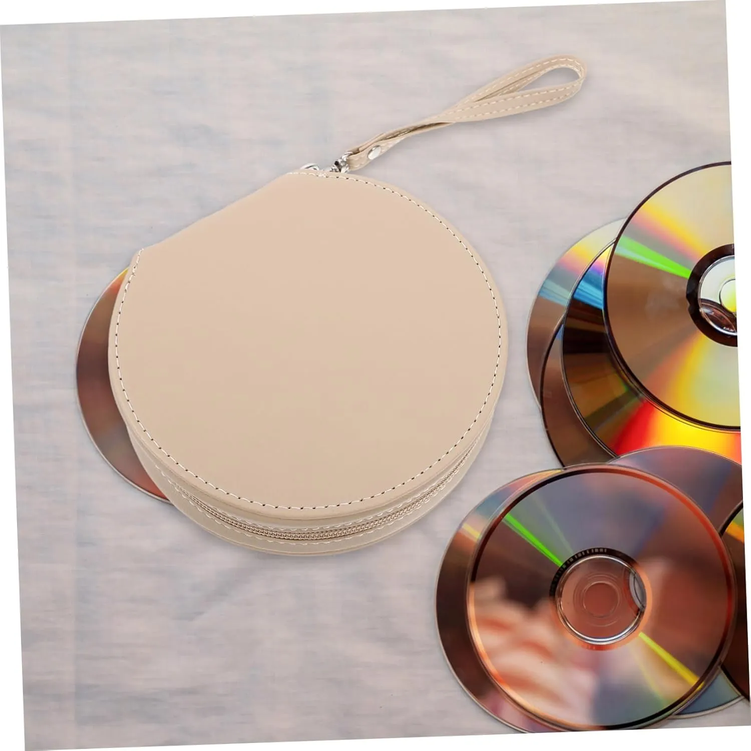 Car CD Package Dvd Holder CD Binder CD Carrying Case Dvd Storage Case Portable CD Case Dvd Case Holder Organizer Disc Holder Case CD Storage Bag Pu Leather Glossy Album Box Travel