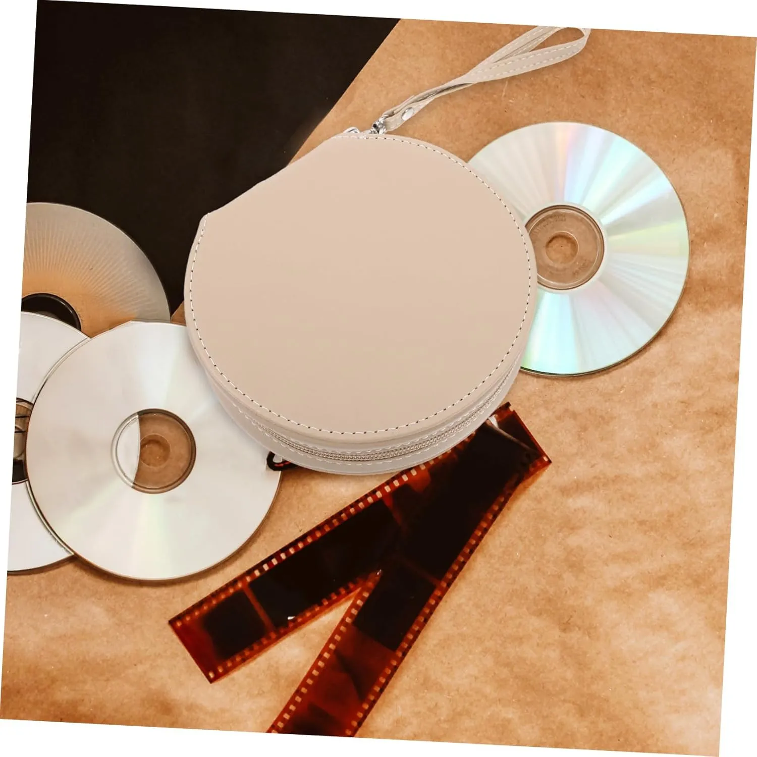 Car CD Package Dvd Holder CD Binder CD Carrying Case Dvd Storage Case Portable CD Case Dvd Case Holder Organizer Disc Holder Case CD Storage Bag Pu Leather Glossy Album Box Travel
