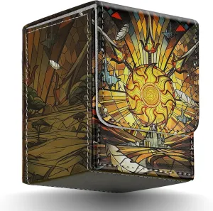Card Deck Box for MTG Card Storage Box Holds 100 Plus Single Sleeved Cards with Trading Cards Games TCG Yugioh etc. (Yellow)