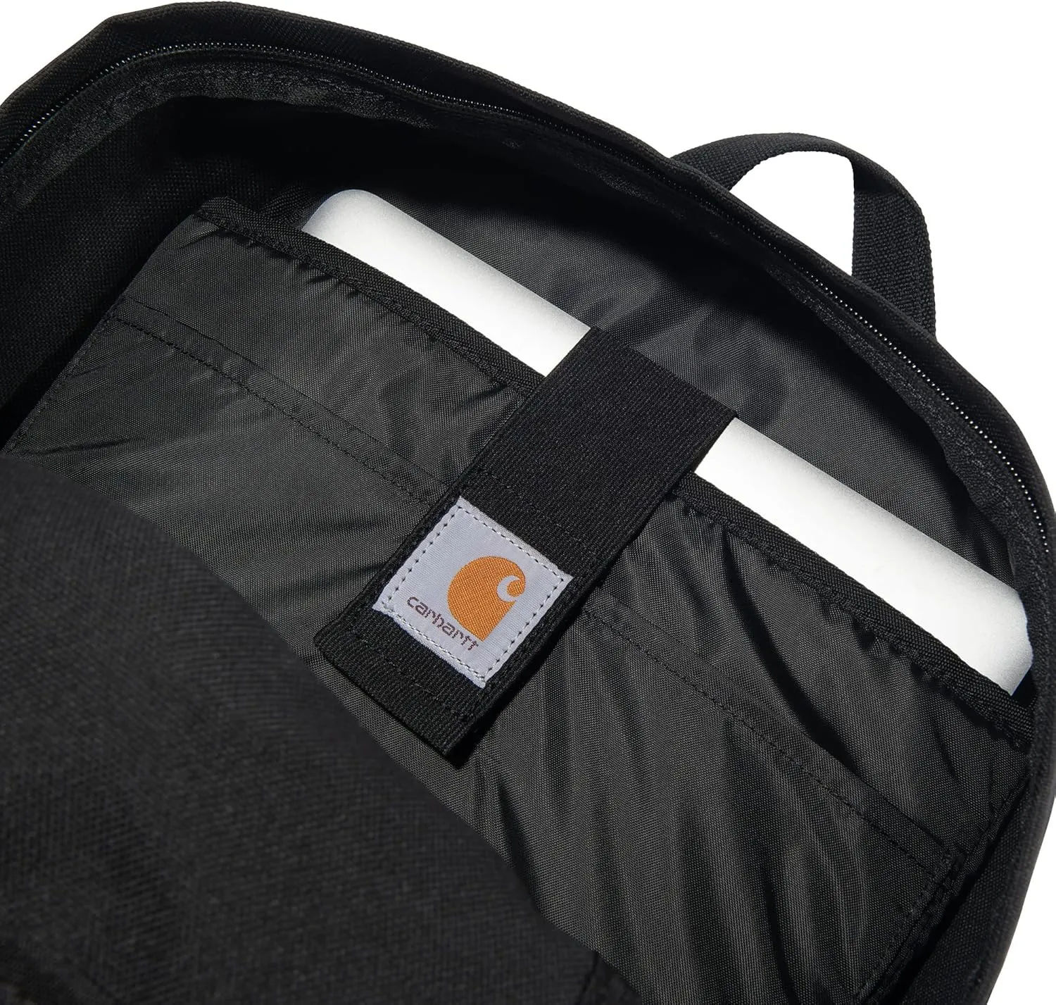 Carhartt 28L Dual-Compartment Backpack, Durable Pack with Laptop Sleeve and Duravax Abrasion Resistant Base, Black, One Size