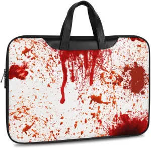 Cartoon Mushrooms Portable Leather Laptop Bag